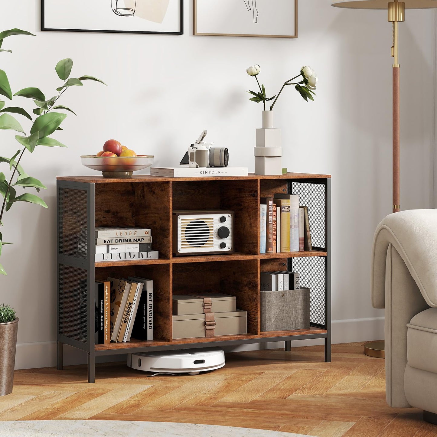 Tangkula 6 Cube Bookcase for Home Office