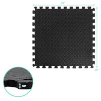 Tangkula 12 Tiles Exercise Flooring Mats with Border, Non-Slip EVA Foam Protective Mats