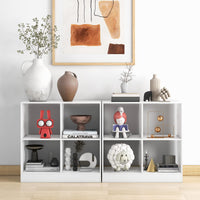 Tangkula 4-Cube Bookcase, Freestanding Open Bookshelf for Living Room Kids Room