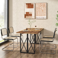Tangkula 67 Inch Outdoor Dining Table, Acacia Wood Patio Table with 2 Inch Umbrella Hole