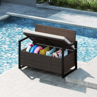 Tangkula 40 Gallon Outdoor Bench with Storage