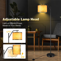 Tangkula Floor Lamp for Living Room with Arc Hanging Shade