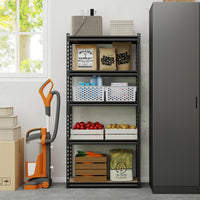 Tangkula 5-Tier Metal Storage Shelves with Adjustable Racks (1/2/3/4)