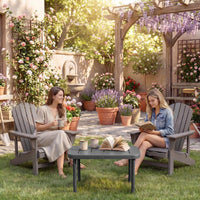 Tangkula Outdoor Coffee Table with Aluminum Alloy Rods