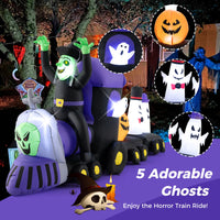 Tangkula 8.2 ft Long Halloween Inflatable Train