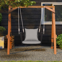Tangkula Outdoor Metal Porch Swing for Front Porch