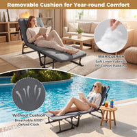 Tangkula Lounge Chair Outdoor with Cushion