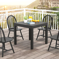 Tangkula Patio Expandable Dining Table, 31.5”-63” Adjustable Rectangular All Weather