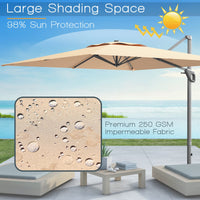 Tangkula 10FT Patio Cantilever Umbrella for Garden