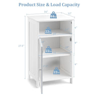 Tangkula Bathroom Floor Storage Cabinet
