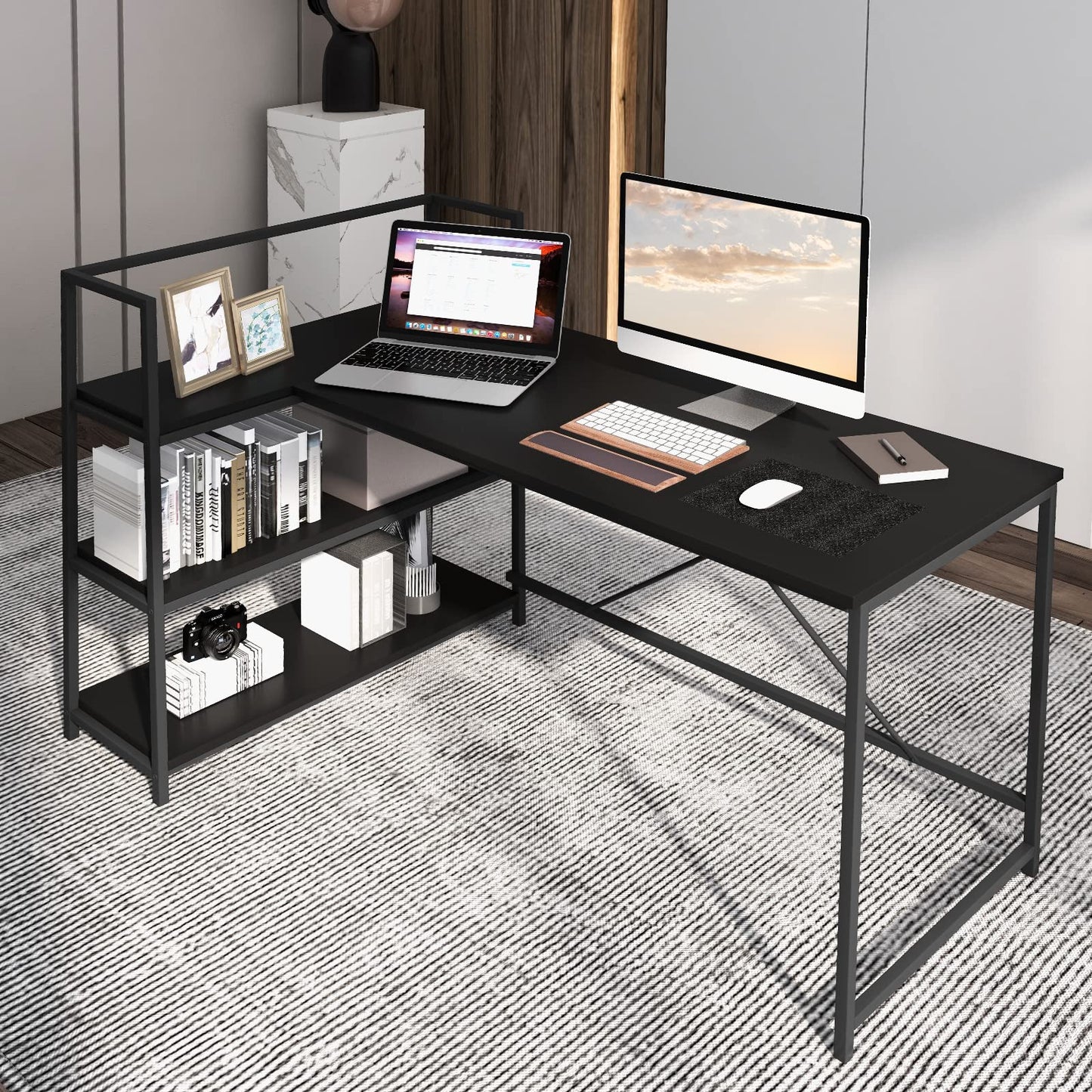 Tangkula Reversible L-Shaped Computer Desk