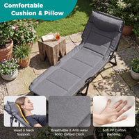 Tangkula 3 in 1 Lounge Chair Outdoor with Cushion