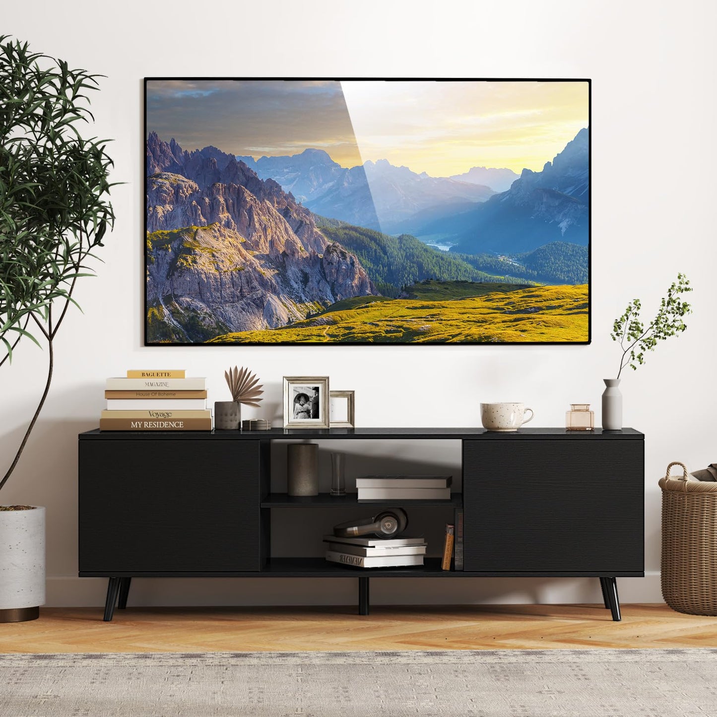 Tangkula TV Stand for 60" TVs for Living Room