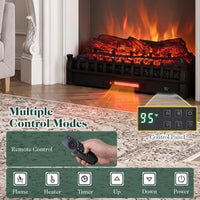 Tangkula 30" Infrared Quartz Electric Fireplace with Remote for Living Room