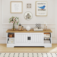 Tangkula 59” Farmhouse TV Stand for TVs up to 65”