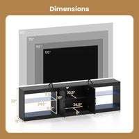 Tangkula LED TV Stand for TVs up to 85 Inches for Living Room