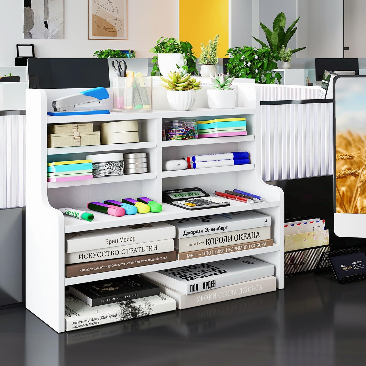 Tangkula Double 6-Tier Desktop File Organizer
