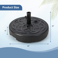 Tangkula Fillable Umbrella Base Stand Water & Sand Filled 102 lbs Heavy Duty Patio Umbrella