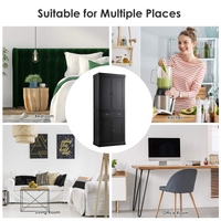 72" Freestanding Kitchen Pantry Cupboard Cabinet - Tangkula