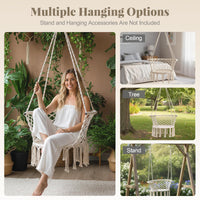 Chaise hamac suspendue Tangkula avec pompons