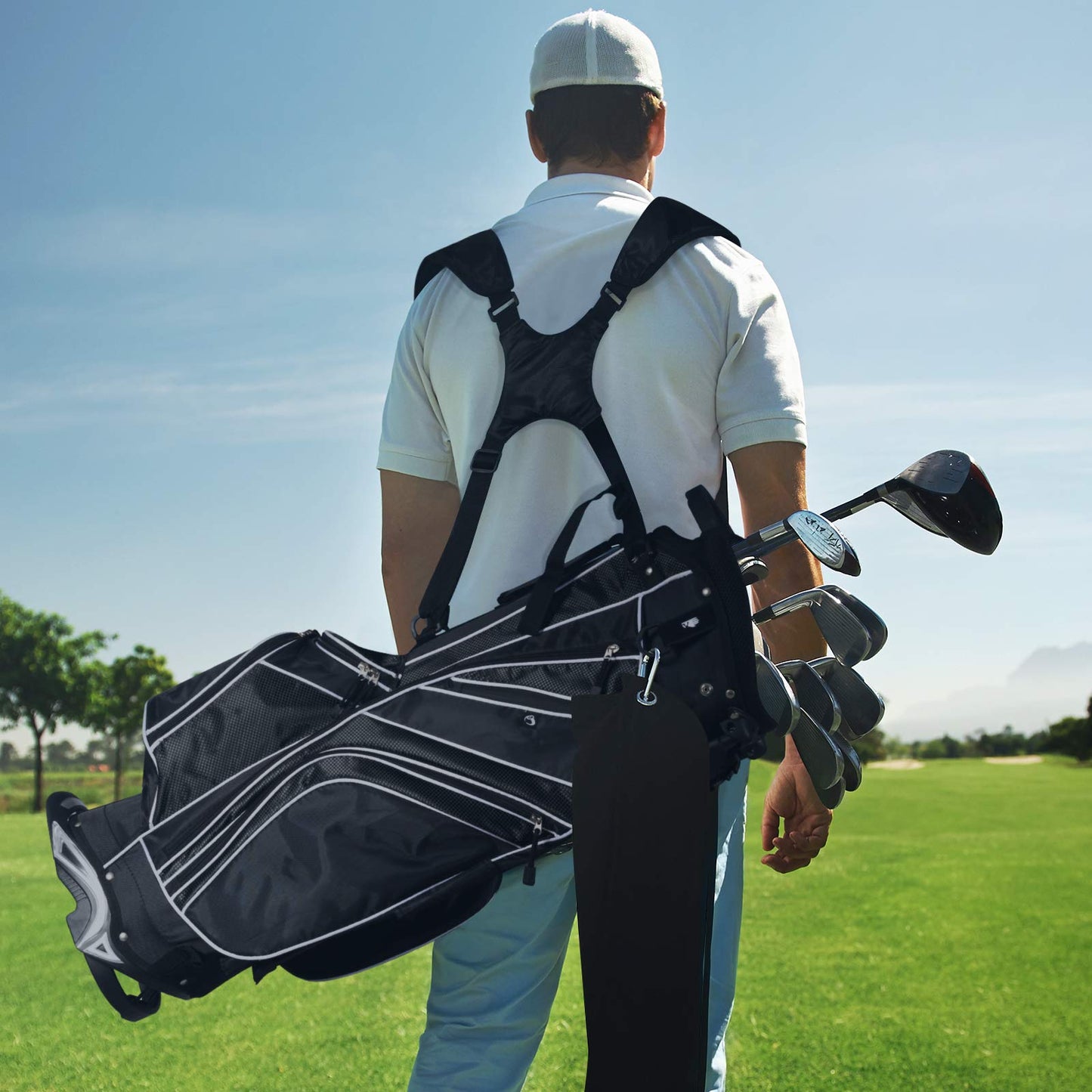 Tangkula Golf Stand Bag with 6 Way Top Dividers