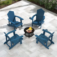 Tangkula Oversized Adirondack Chair, Patio Lounge Chairs w/Adjustable Cup Holder
