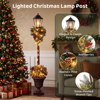 Tangkula 11" x 11" x 64" Lighted Christmas Lamppost