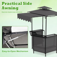 Tangkula Grill Gazebo Outdoor BBQ Gazebo with Awning