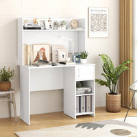 Bureau d'ordinateur Tangkula avec étagère pour chambre à coucher