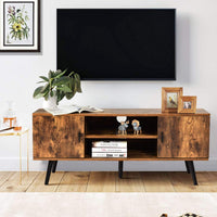 Tangkula Retro TV Stand for TVs up to 55 Inches