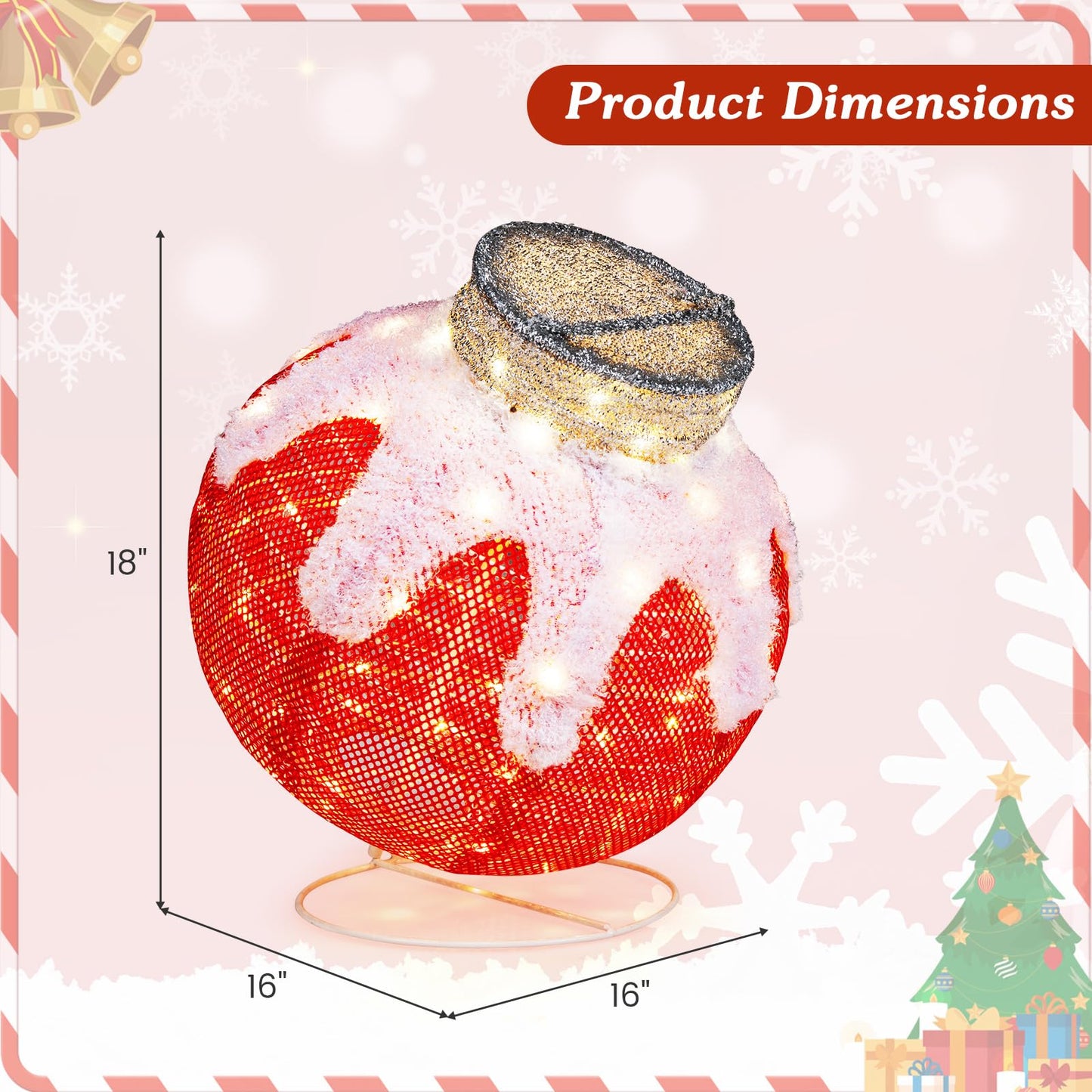 Tangkula Christmas Lighted Lantern