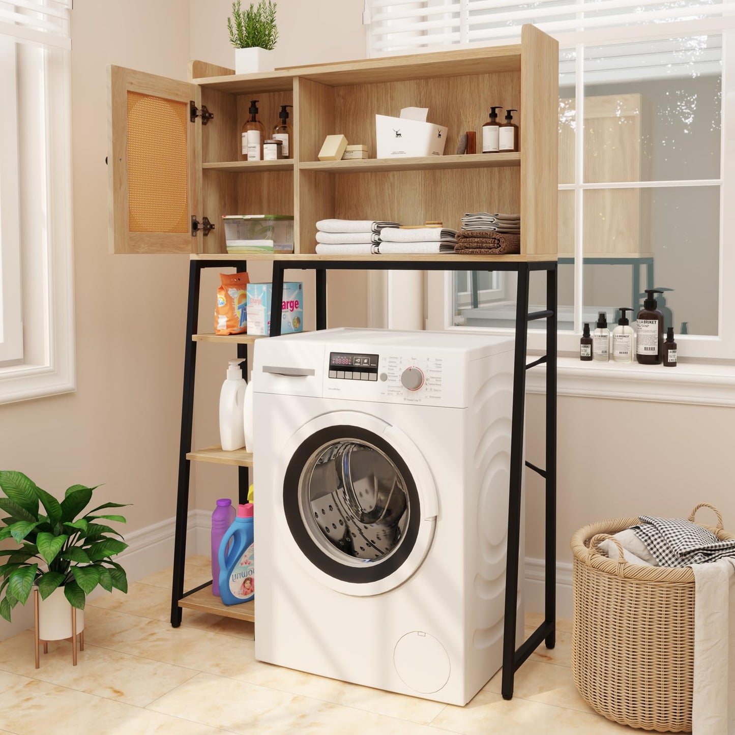 Tangkula Over The Toilet Storage Cabinet