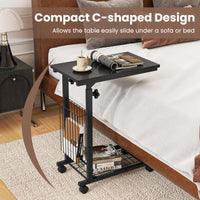 Tangkula Sofa Side End Table C Table Laptop Holder