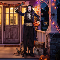 Tangkula 6 FT Animated Halloween Vampire Pirate Decoration with Pop-up Head