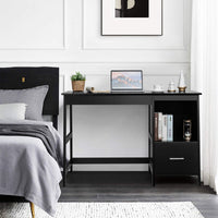 47.5" Computer Desk with 2 Storage Drawers, Small Computer Table Study Writing Desk