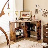 90 Degrees Triangle Corner Computer Desk  - Tangkula