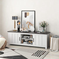 2 Doors TV Stand for TVs up to 65" - Tangkula