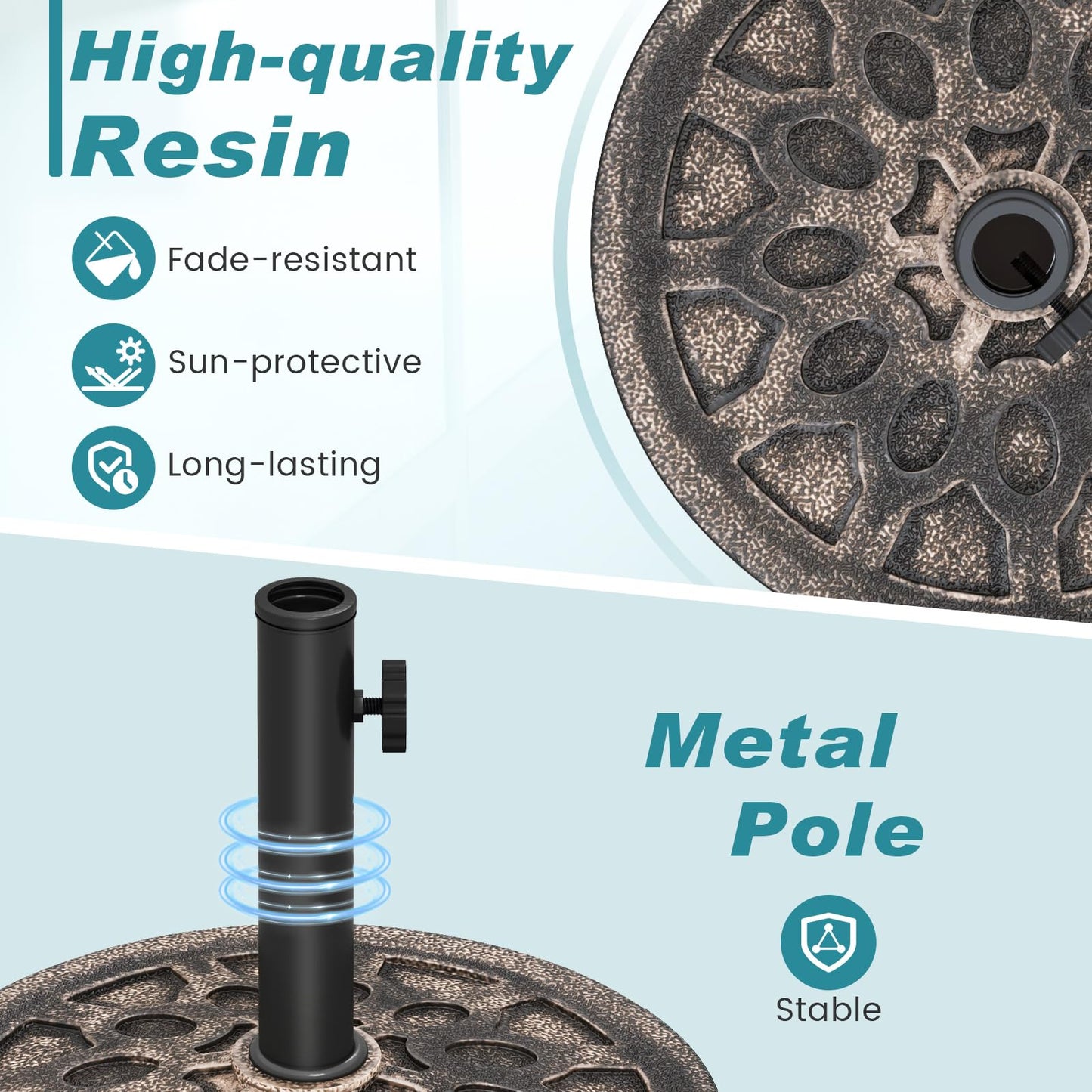 Tangkula 30 lbs Heavy Duty Umbrella Base