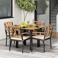 Tangkula 5 Pieces Patio Dining Set（Natural）