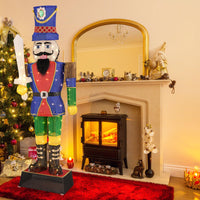 Tangkula 6 FT Christmas Lighted 2 Nutcrackers with Sword