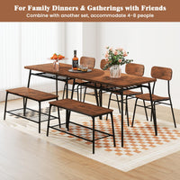 Tangkula Dining Table Set for 4 Square Kitchen Table & Chair Set
