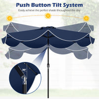 Tangkula 9 FT Solar Patio Umbrella with 24 LED Lights