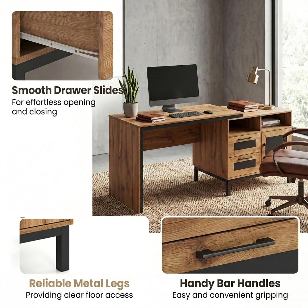 Tangkula 71" Large Executive Computer Desk