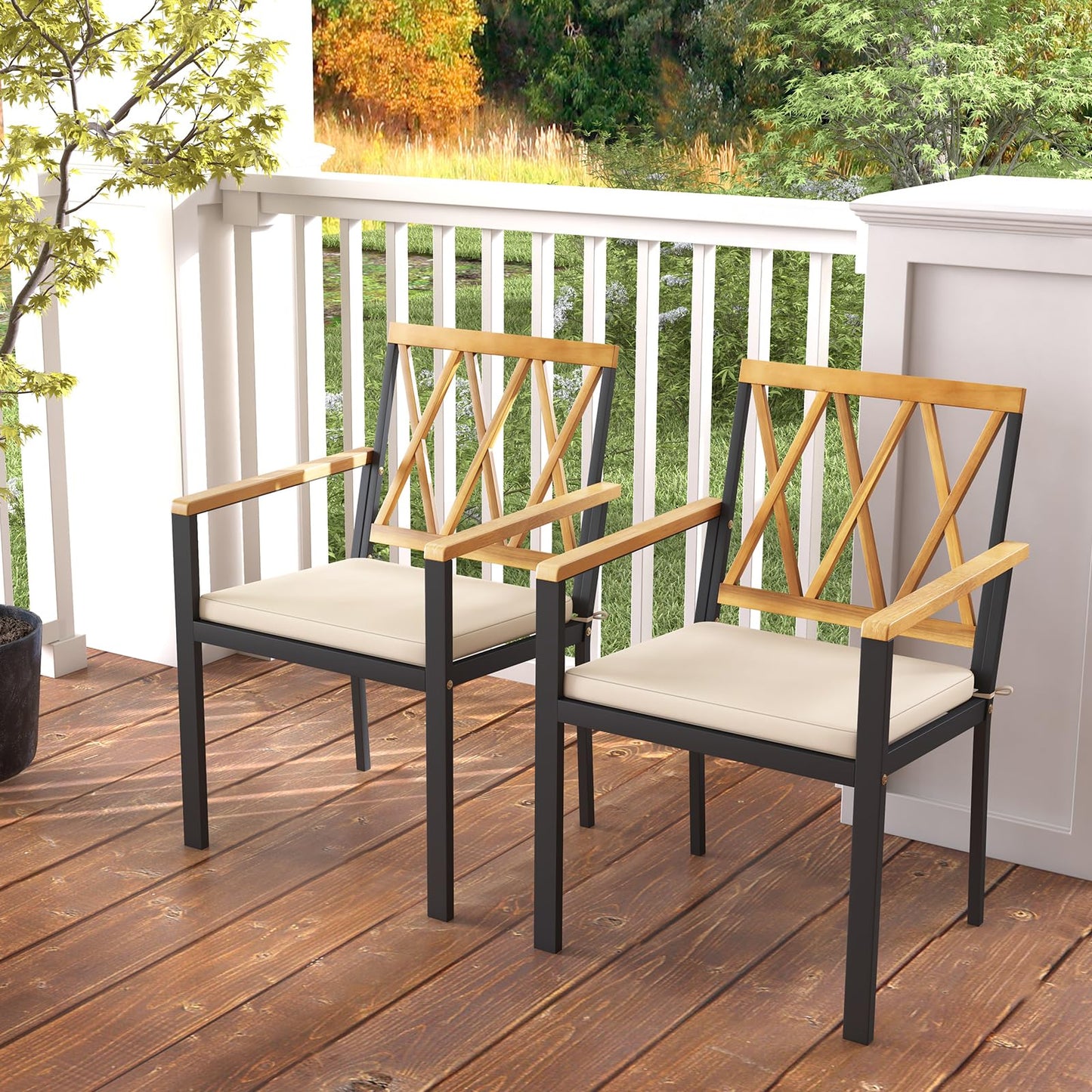 Tangkula Patio Dining Chairs Set of 2/4