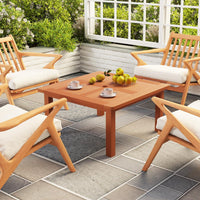 Tangkula Patio Coffee Table with Umbrella Hole
