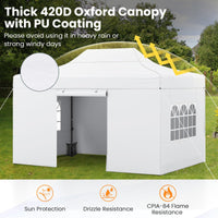 Tangkula Tonnelle Pop-up 3x4,2 m pour Plage, Fêtes, Événements, Camping