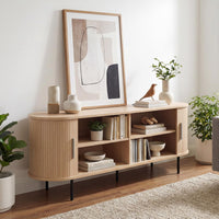 Tangkula Fluted TV Stand for TVs up to 60”