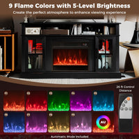 Tangkula Fireplace TV Stand for 65 Inch TV for Living Room