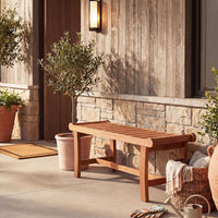 Tangkula 41.5" Outdoor Wood Bench for Park