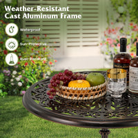 Tangkula Table de Jardin d'Extérieur 35,4 Pouces